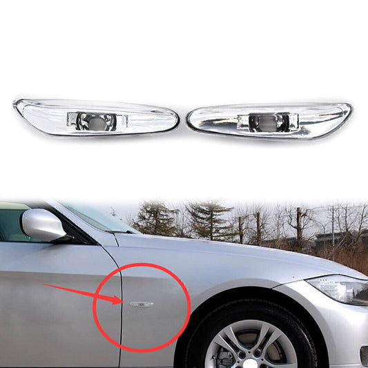for BMW E46 4DR 02-05 63137165915 2x Clear Side Marker Light Turn Signal Lamp