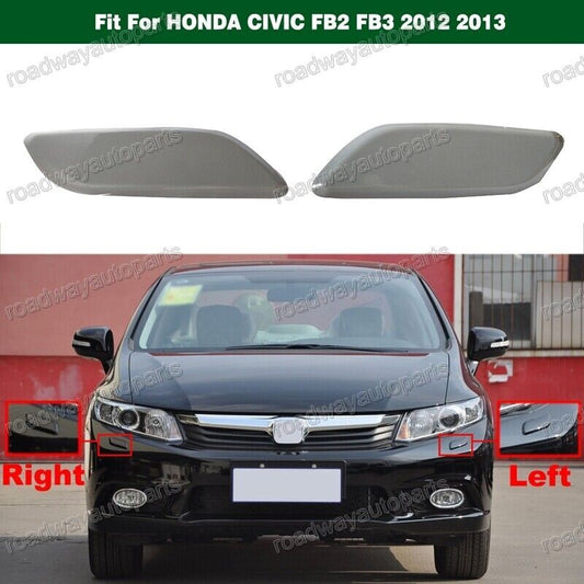 1Pair Headlight Washer Jet Spray Cover Caps for HONDA for CIVIC FB2 FB3 2012 2013 Q