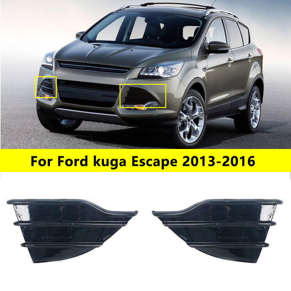 For kuga escape 2013-2016 Pair Front Bumper Grill Cover foglamp cover trim v