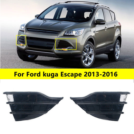 For kuga escape 2013-2016 Pair Front Bumper Grill Cover foglamp cover trim v