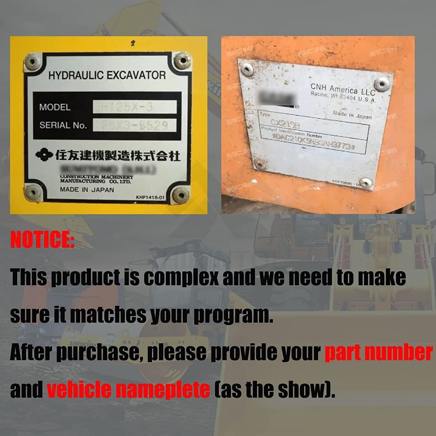 KHR2692 ECU Controller for Sumitomo SH200 Case CX330 CX460 CX700 CX800 Excavator