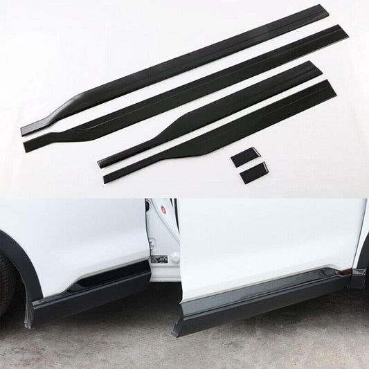 6X Glossy Black Body Side Moulding Stripe Cover Trim for Honda CR-V CRV 2023-24