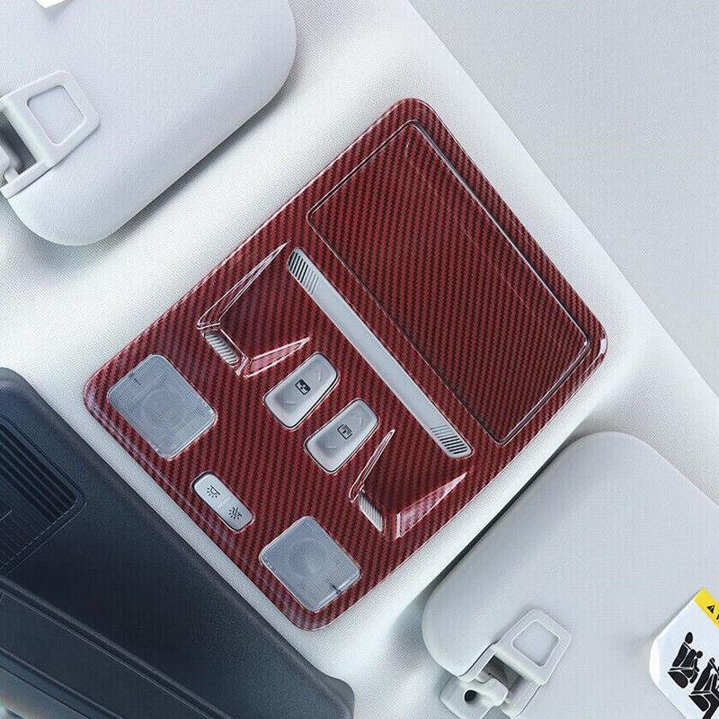Red Carbon Read Light Lamp Panel Trim Accessories for Ford Bronco Sport 2021-23