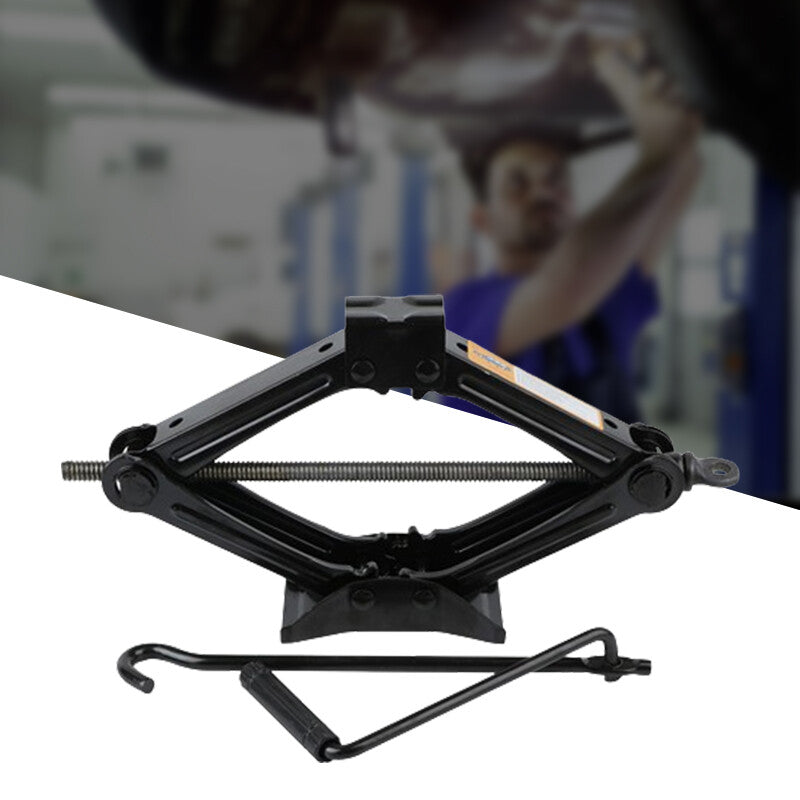 1 Ton Tonne Scissor Wind Up Jack Lift Wind Up Car Van Crank Speed Handle Black