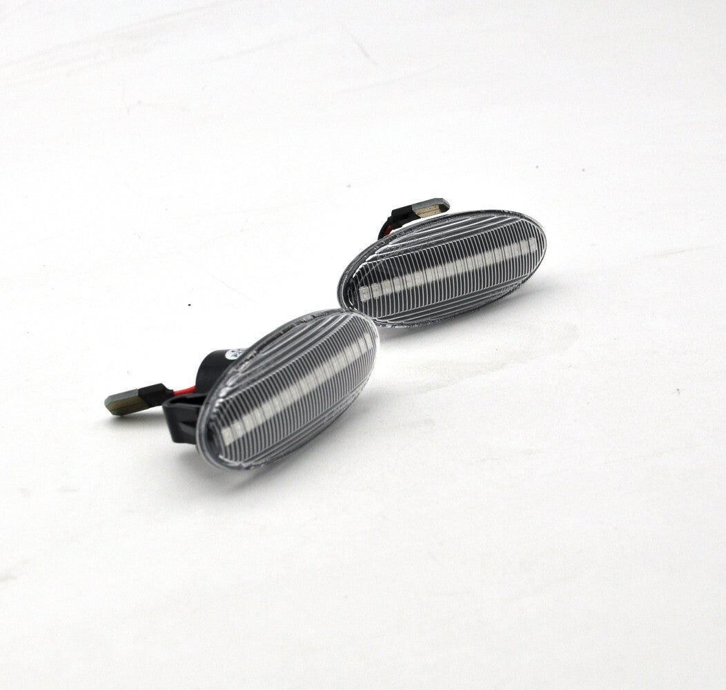 2x Dynamic clear amber LED Side Marker signal Light For Juke Cube Leaf v