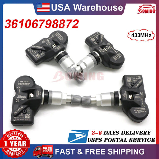 New 4pcs TPMS 6798872 TIRE PRESSURE SENSOR for BMW 2 3 4 5 6 7 Series X1 Z4 for Mini