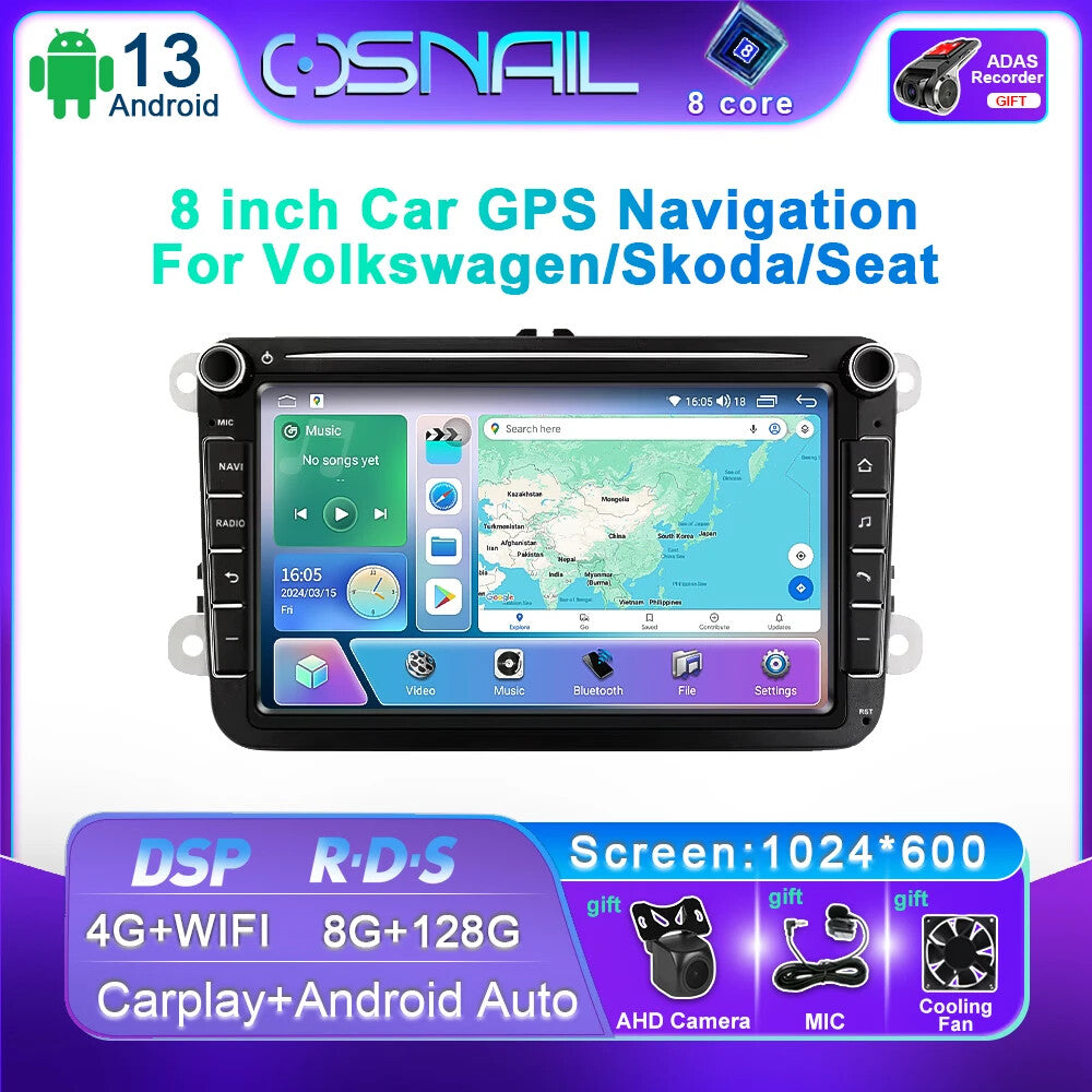 Car Radio for VW for Volkswagen Caddy EOS for Jetta for Skoda GPS Multimedia Video Player