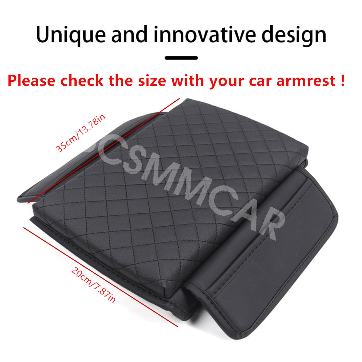 Arm Rest Pad Car Central Control Armrest Box Protection W/ Storage Bag Accessory Q