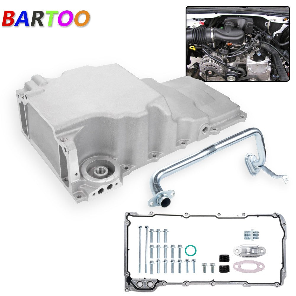 302-3 LS Low Retro-Fit Aluminum Rear Sump Oil Pan for Chevy 4.8L 5.3L 6.0L 6.2L Q