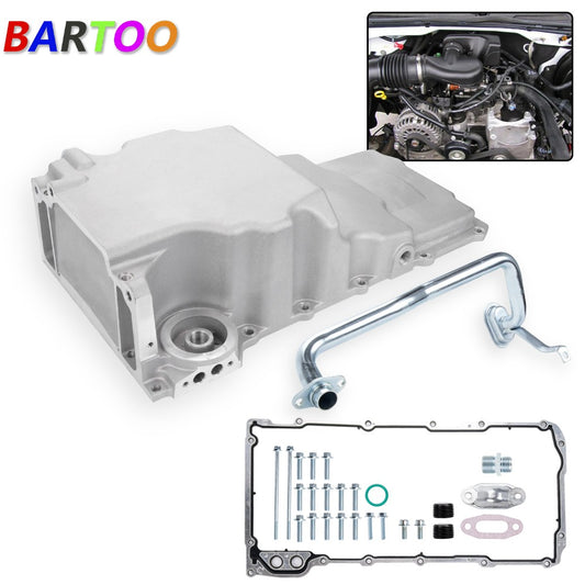 302-3 LS Low Retro-Fit Aluminum Rear Sump Oil Pan for Chevy 4.8L 5.3L 6.0L 6.2L Q