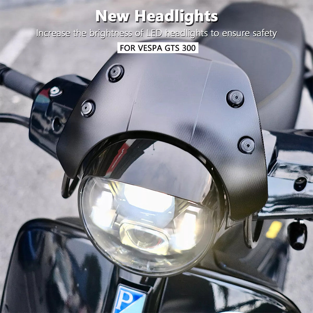 Motorcycle Headlights LED lights Assembly Plastic Shell Kit For Vespa GTS 300