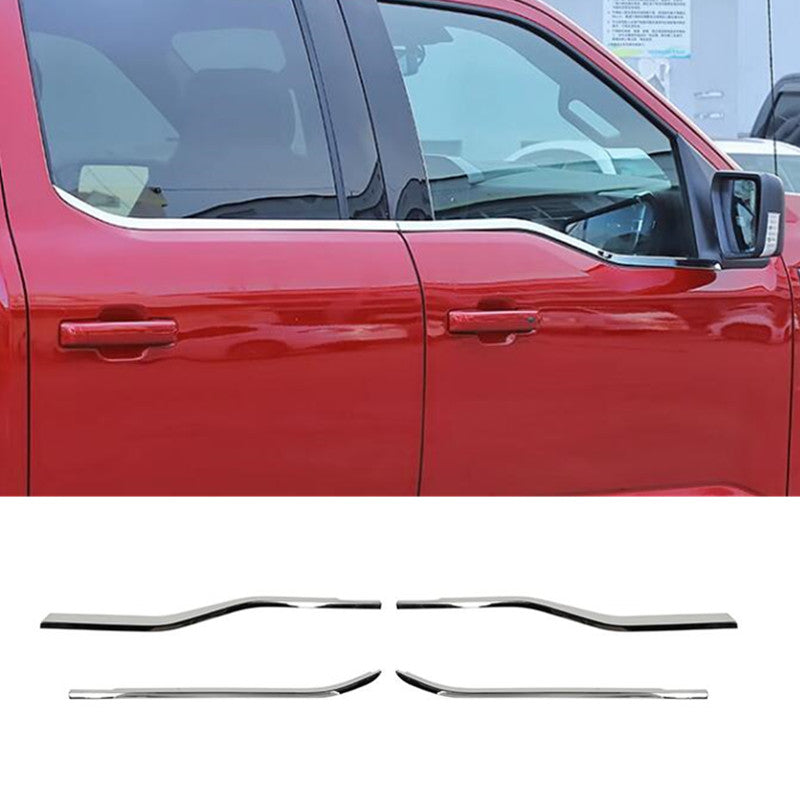 Chrome Car Window Bottom Strip Cover Trim ABS for F150 2023 2024 B n