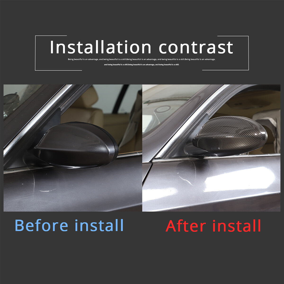ABS carbon fiber mirror protective cover suitable for 3 E90 E91 E92 E93 328i 325i 335i LCI- n