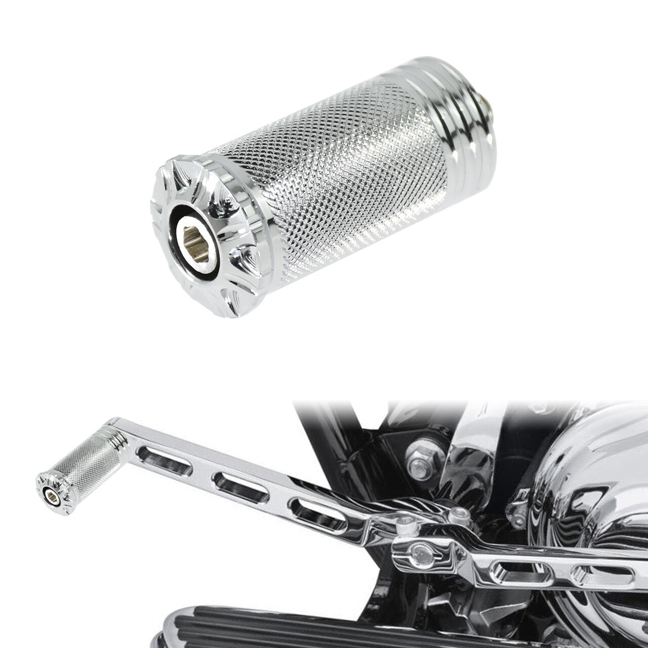 Chrome CNC Shifter Shift Peg for Harley Touring Road King Street Electra Glide Q