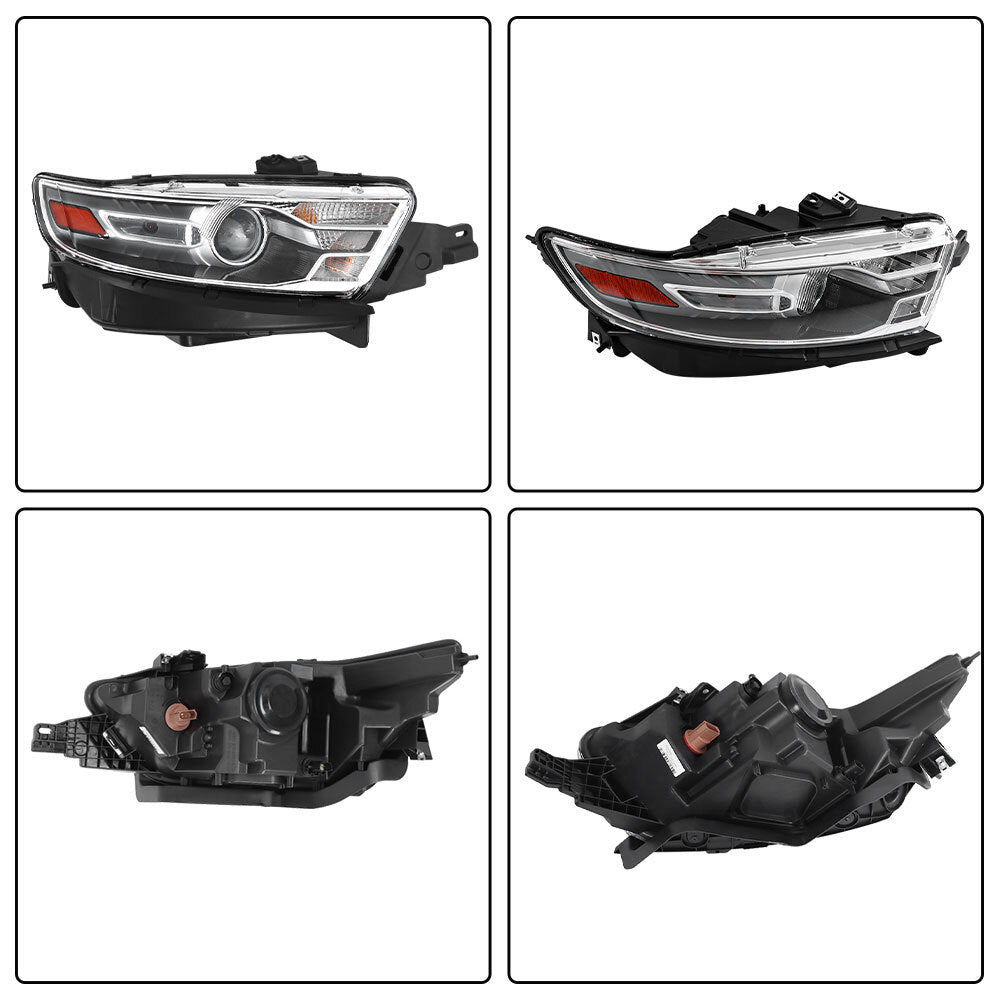 Headlight replacement parts for 2013-2014 Taurus right-hand/RH clear lens halogen - n