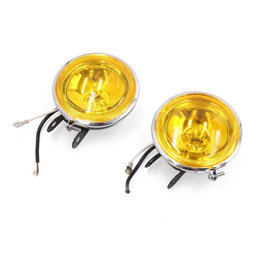 1X 3.5inch Car Round Fog Lamp Driving Daytime Running Light Yellow 55W DC12V Q