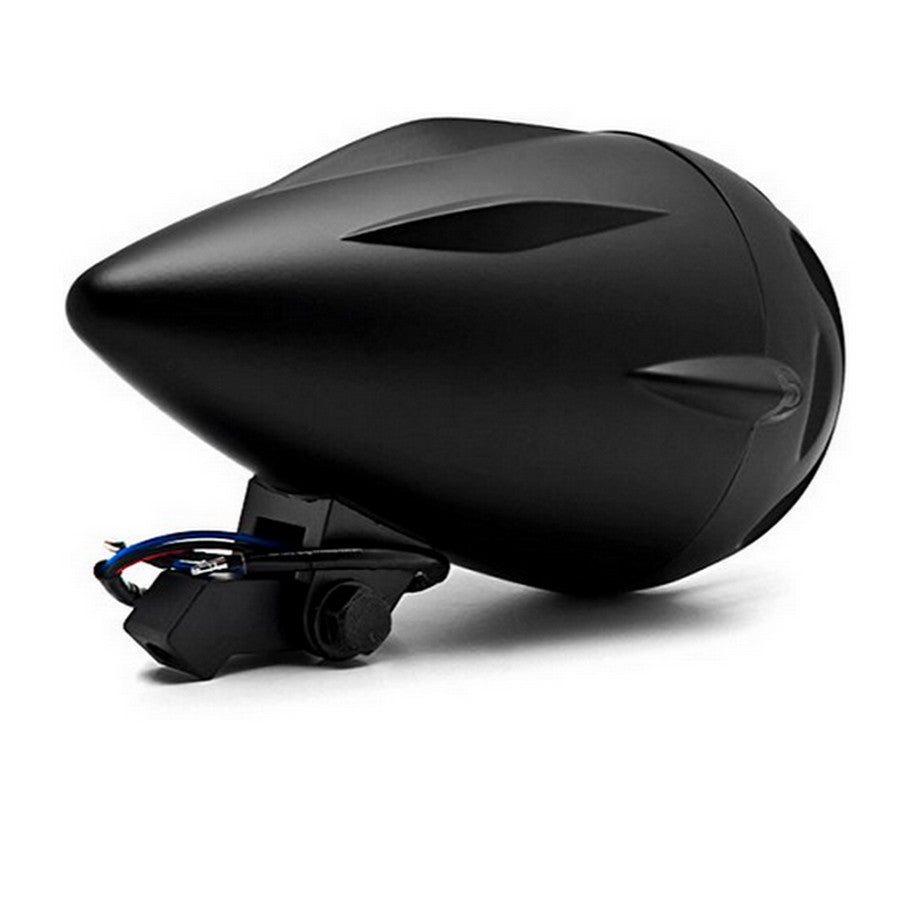 Black Plastic H4 Halogen Bullet Grill cover Headlight for Harley Chopper Custom Q