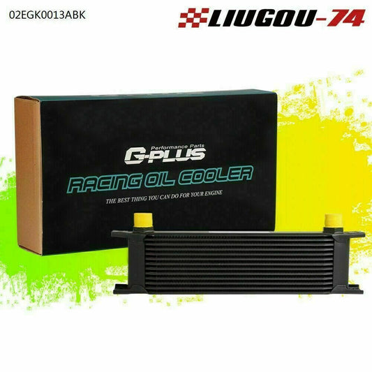 Fit For Universal 10 Row AN-10AN Aluminum Transmission Engine Oil Cooler Black - v