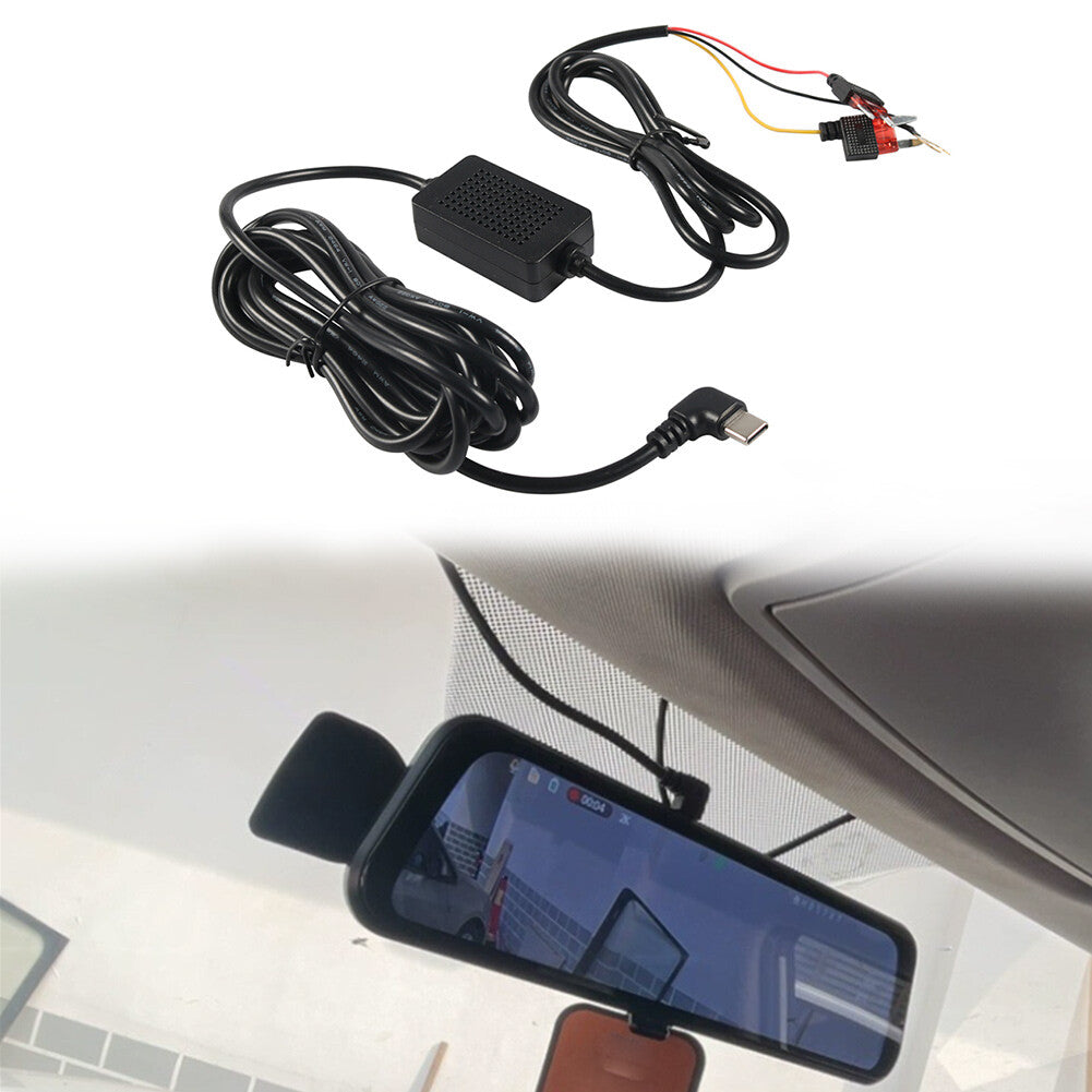 Universal Type C Hardwire Kit Hard Wire Cable Fuse 12/24V to 5V Car DVR