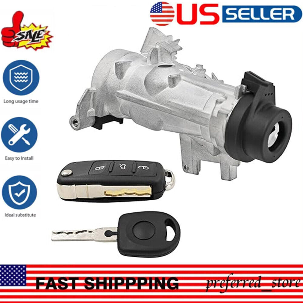 IGNITION SWITCH LOCK ASSEMBLY W/ REMOTE Control KEY SHELL for VW for JETTA 2006-2018 Q