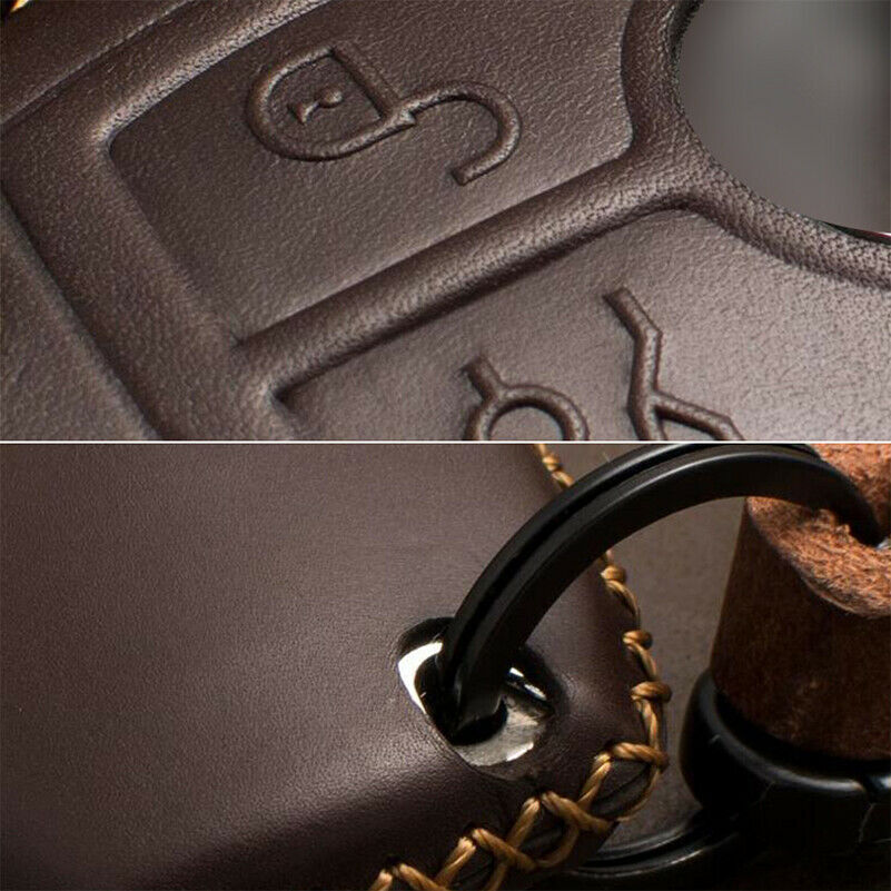 Leather Car Keychain Case Holder Chain for Mercedes Benz Accessories Q