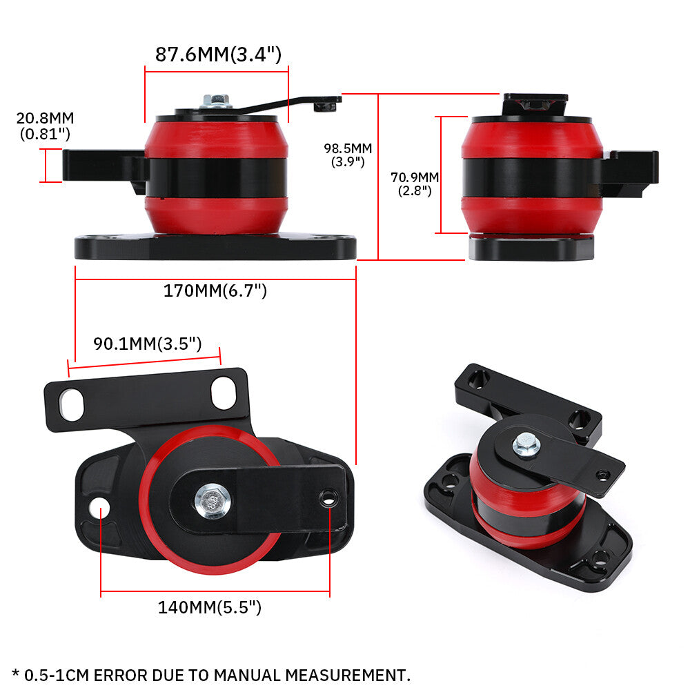 for VW MK5 MK6 for Golf GTI for Jetta 2.0 Engine Transmission Motor Mount Kit Dog Bone