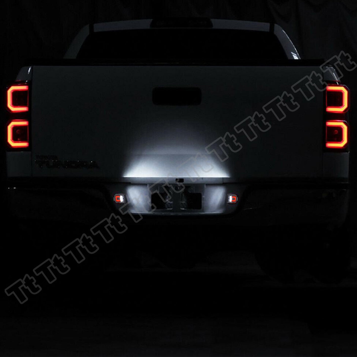 Red and white LED license plate lights suitable for 05-15 Tacoma 00-13 Tundra- v