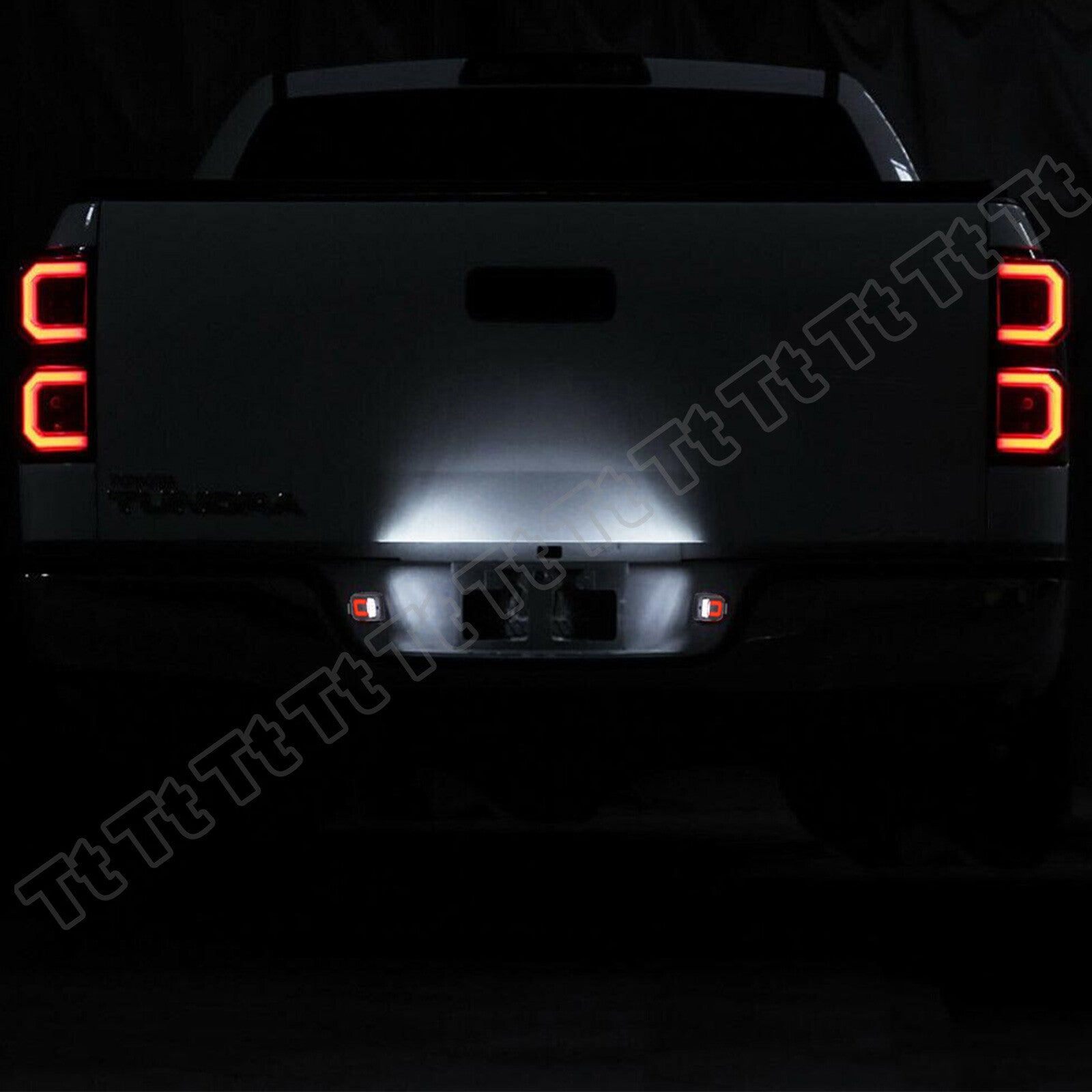 Red and white LED license plate lights suitable for 05-15 Tacoma 00-13 Tundra- v