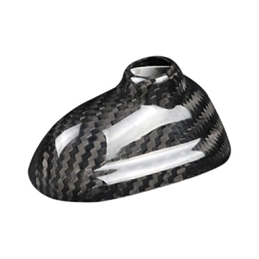 for Mini Cooper R55 R56 Black Carbon Fiber Car Shark Fin Antenna Cover Sticker Q