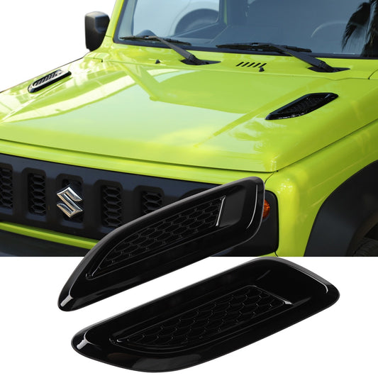 for Jimny 2019-2023 Glossy Black Hood Air Vent Outlet Fender Cover Trim