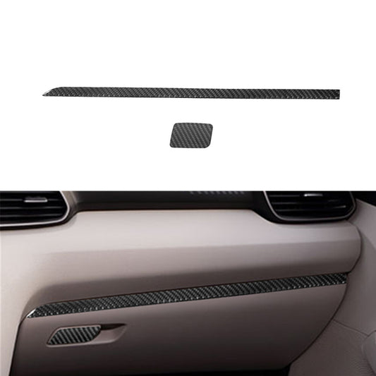2X Carbon Fiber for Co -pilot Glove Box Lattch Trim for Hyundai for Veloster JS 2019-2022