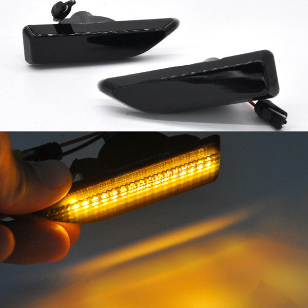 2x Dynamic LED Side Marker Light Smoked for Mini Cooper Countryman 2017-2021 v
