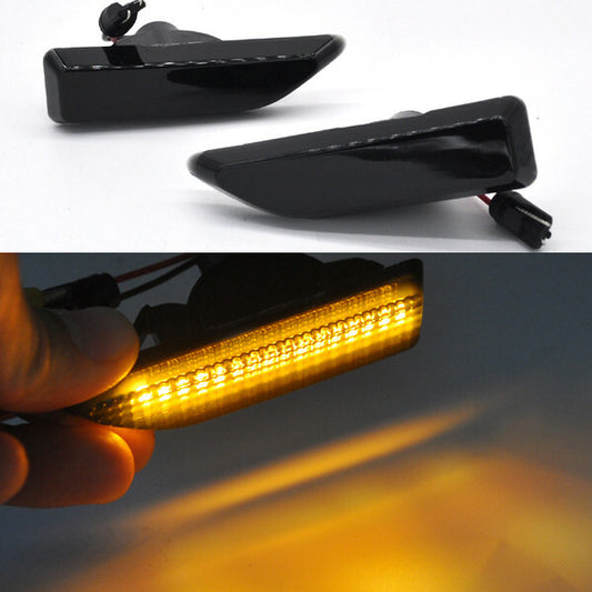 2x Dynamic LED Side Marker Light Smoked for Mini Cooper Countryman 2017-2021 v