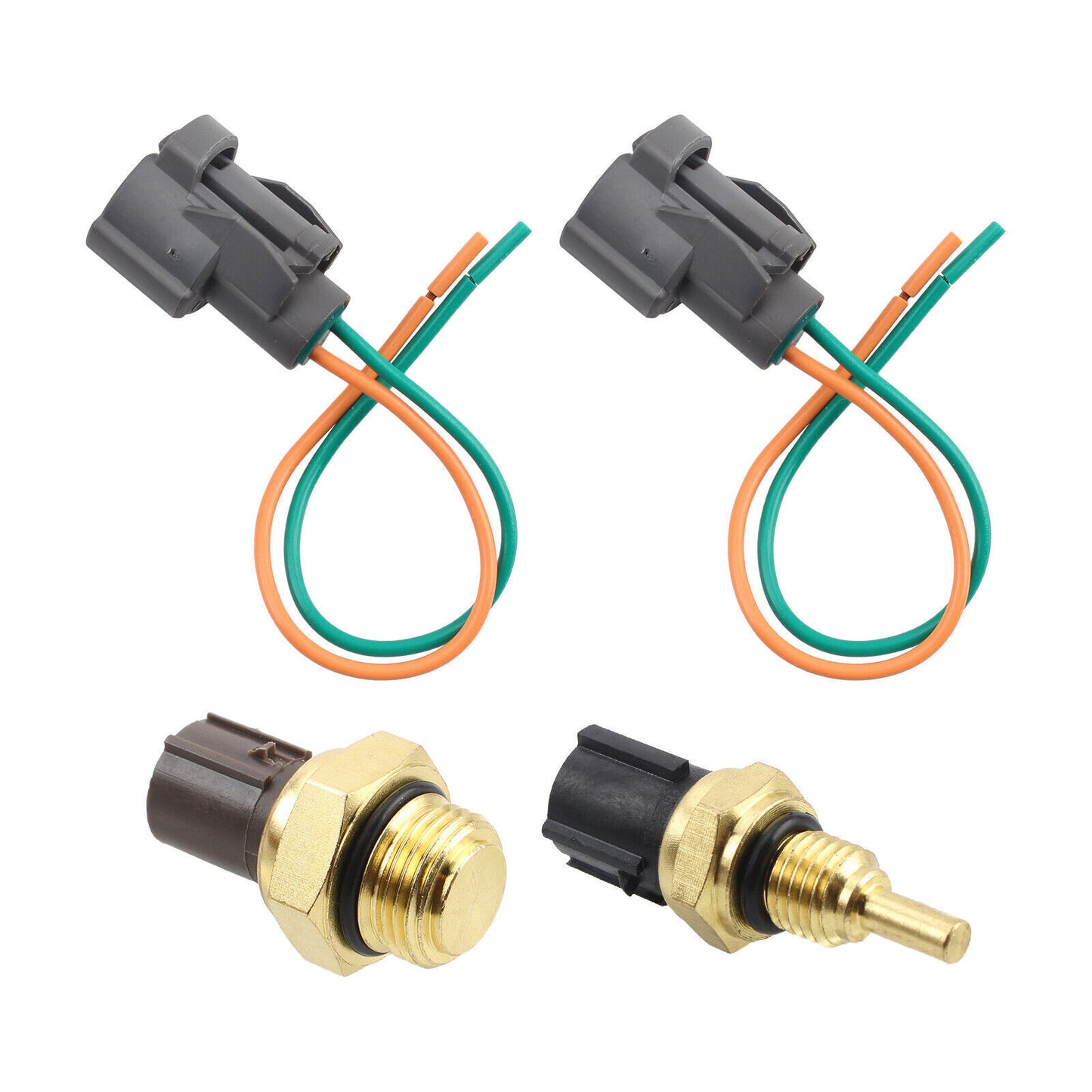 Cooling Fan Switch + Coolant Temp Sensor + Connectors For 1992-2005 for Honda for Civic Q