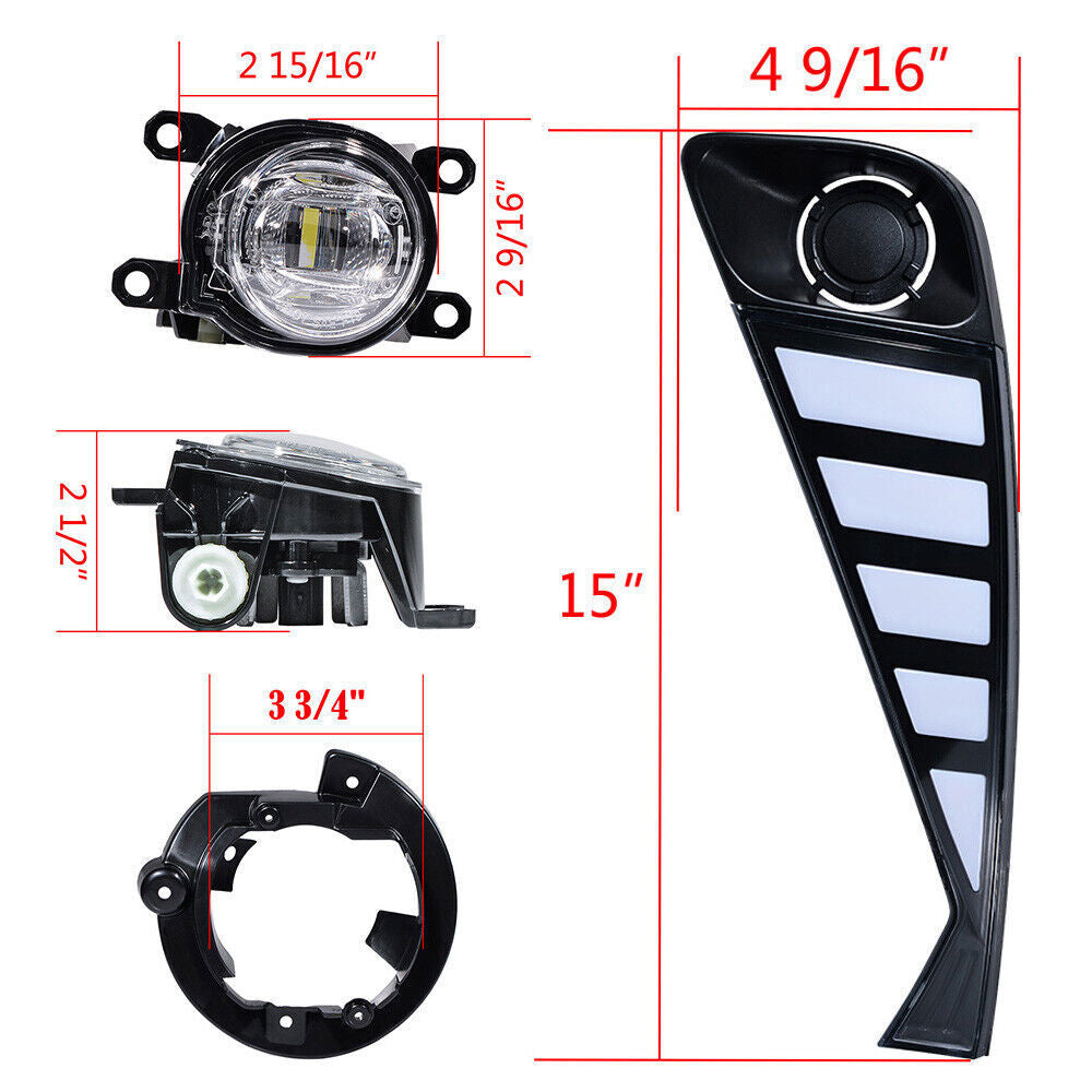 DAYTIME RUNNING LIGHTS LED FRONT FOG LAMP B DRL FOR 2020-21 2022 C-HR CHR n