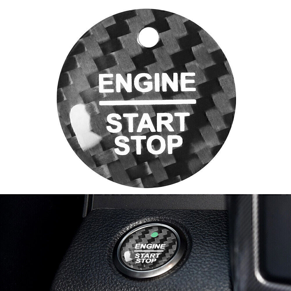 Keyless Engine Push Start Button Aufkleber f¨¹r for Ford F-150 Kohlefaser