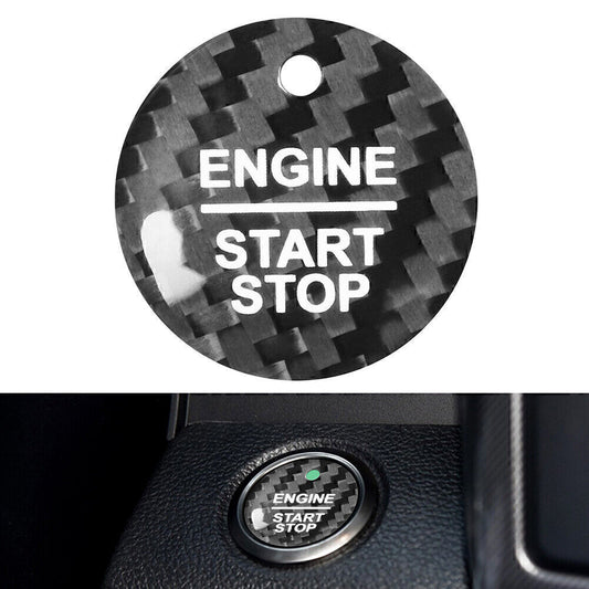 Keyless Engine Push Start Button Aufkleber f¨¹r for Ford F-150 Kohlefaser