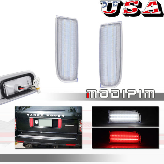 White and red LED tailgate transparent reverse backup light for Range Rover L322 2003-2012- v