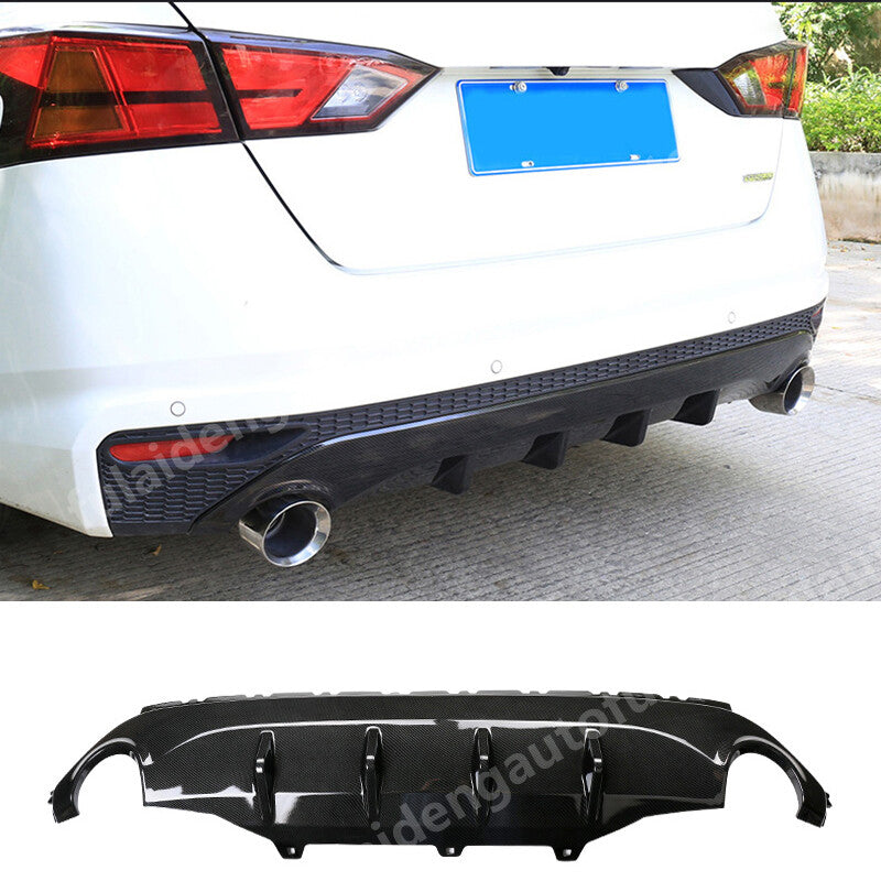 for Nissan Altima 2019-22 carbon Rear Bumper Surround Diffuser Lid Spoiler Guard