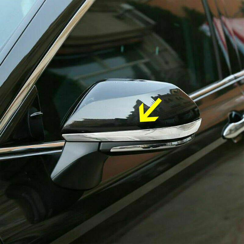 Chrome Side Mirror Rear View Cap Overlay Frame Moulding Trim for Camry 2018-2020