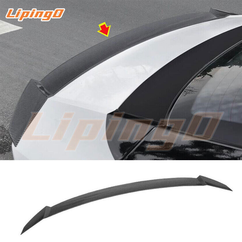 For 2022-2025 for Hyundai for Elantra ABS Carbon Sports Rear Trunk Spoiler Wing Flap n
