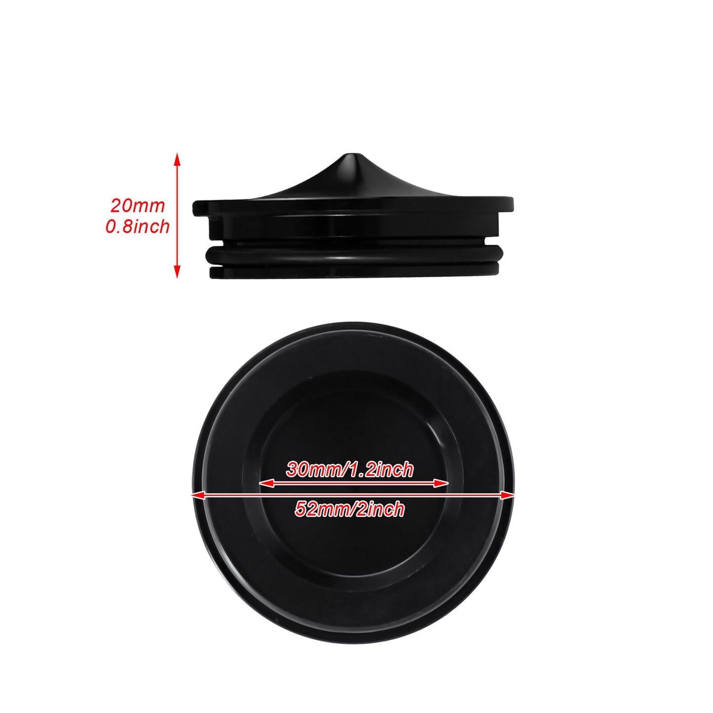 2x Black Swingarm Pivot Cover Cap for Harley Night Street Rod V-Rod VRSC 06-2017