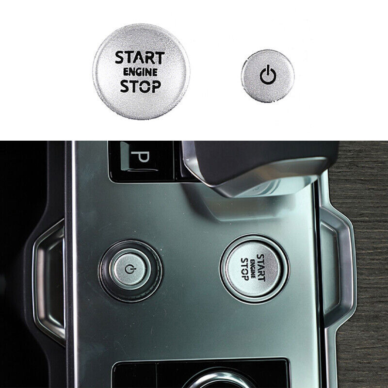 Silver Aluminum One-Button Start Switch Cover Trim for Range Rover Sport 23-2024 n