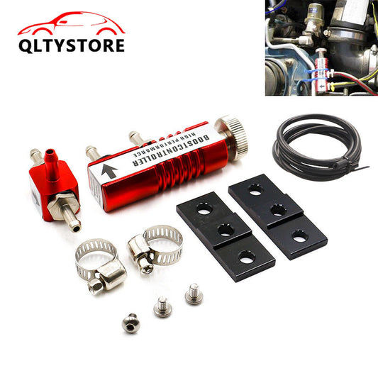 Adjustable Racing Manual Turbo Boost Bypass Controller Kit 1-30PSI Red Universal