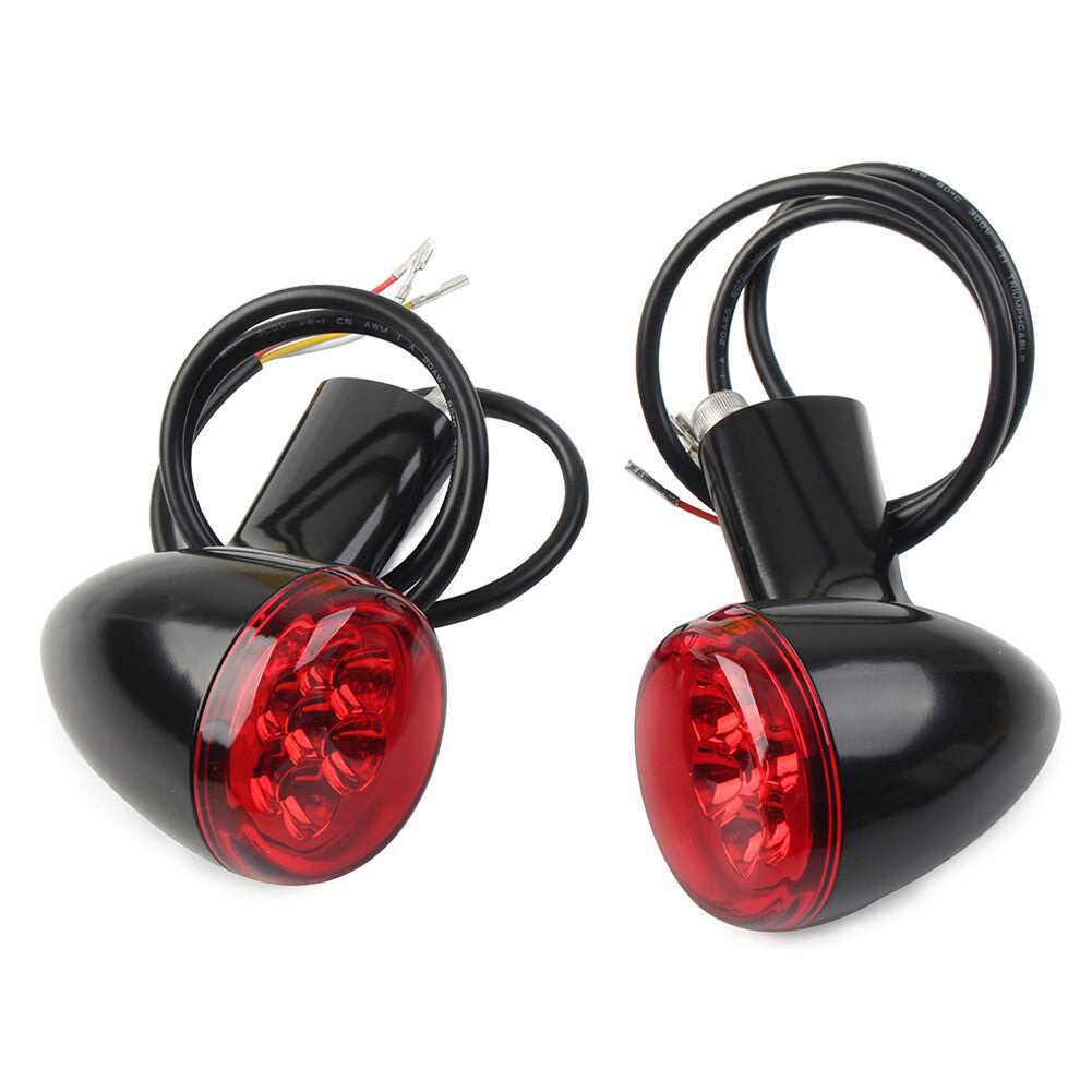 Hinten LED-Blinker for Harley Sportster XL 883 1200 1992-2022 Schwarz + Rot