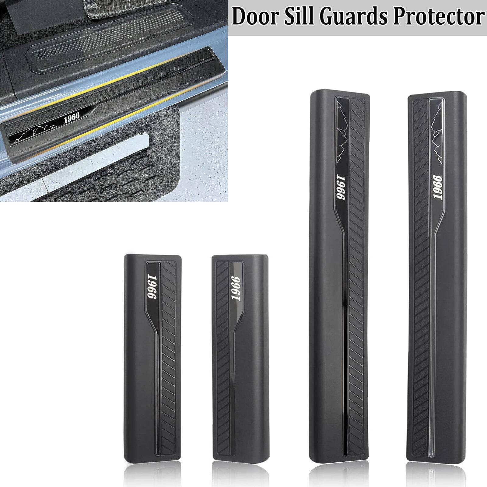 Suitable for 2021-2024 for Ford for Mustang 4DR door and window entry trim protection wear plate