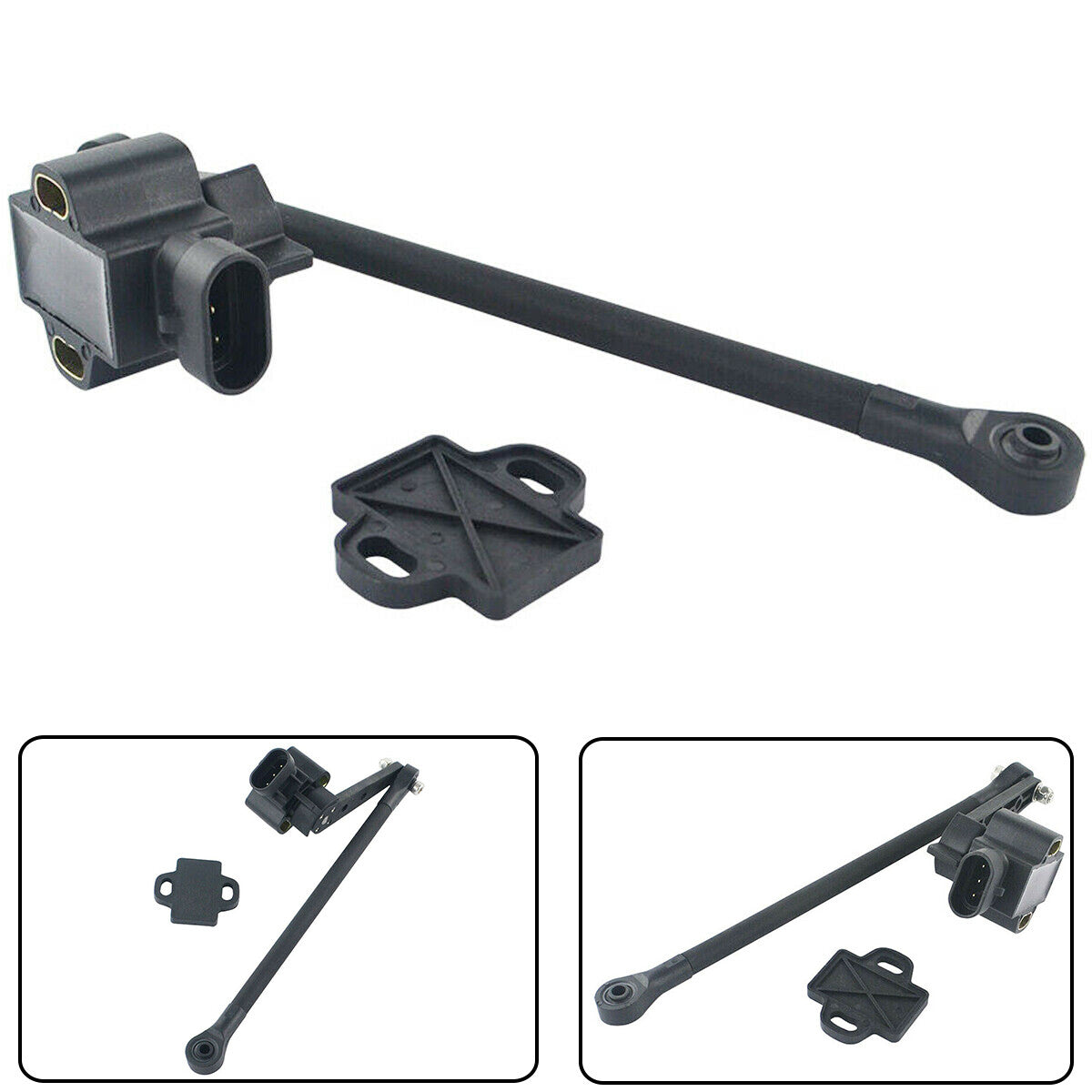 A set Air Suspension Ride Height Level Leveling Sensor Fit AA-ROT-120 black n