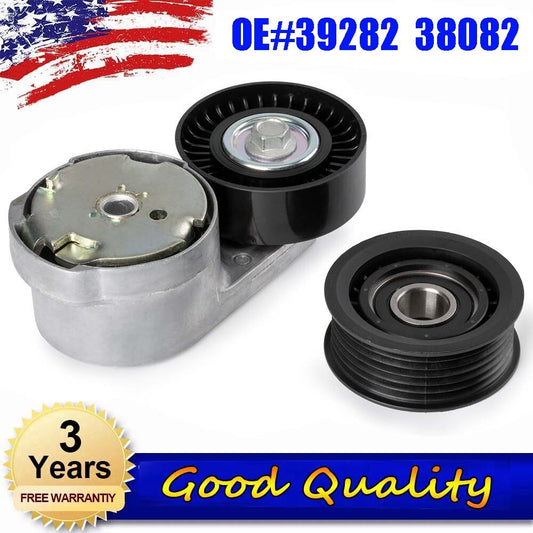 Belt Tensioner Assembly+Drive Belt Idler Pulley 39282 38082 for Chrysler for Dodge