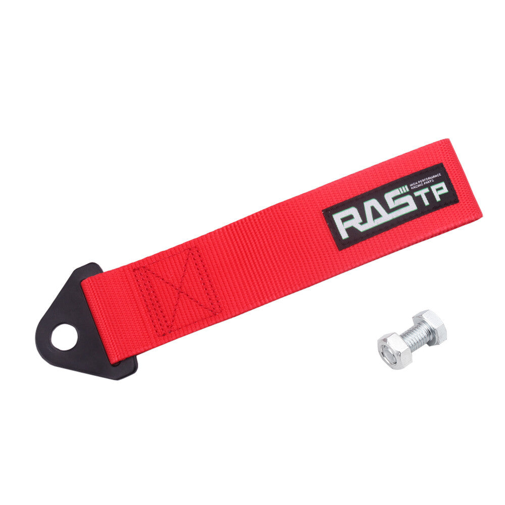 Red Towing Strap Rope High Strength Nylon Trailer Racing Drift Rally Belt Hook Q