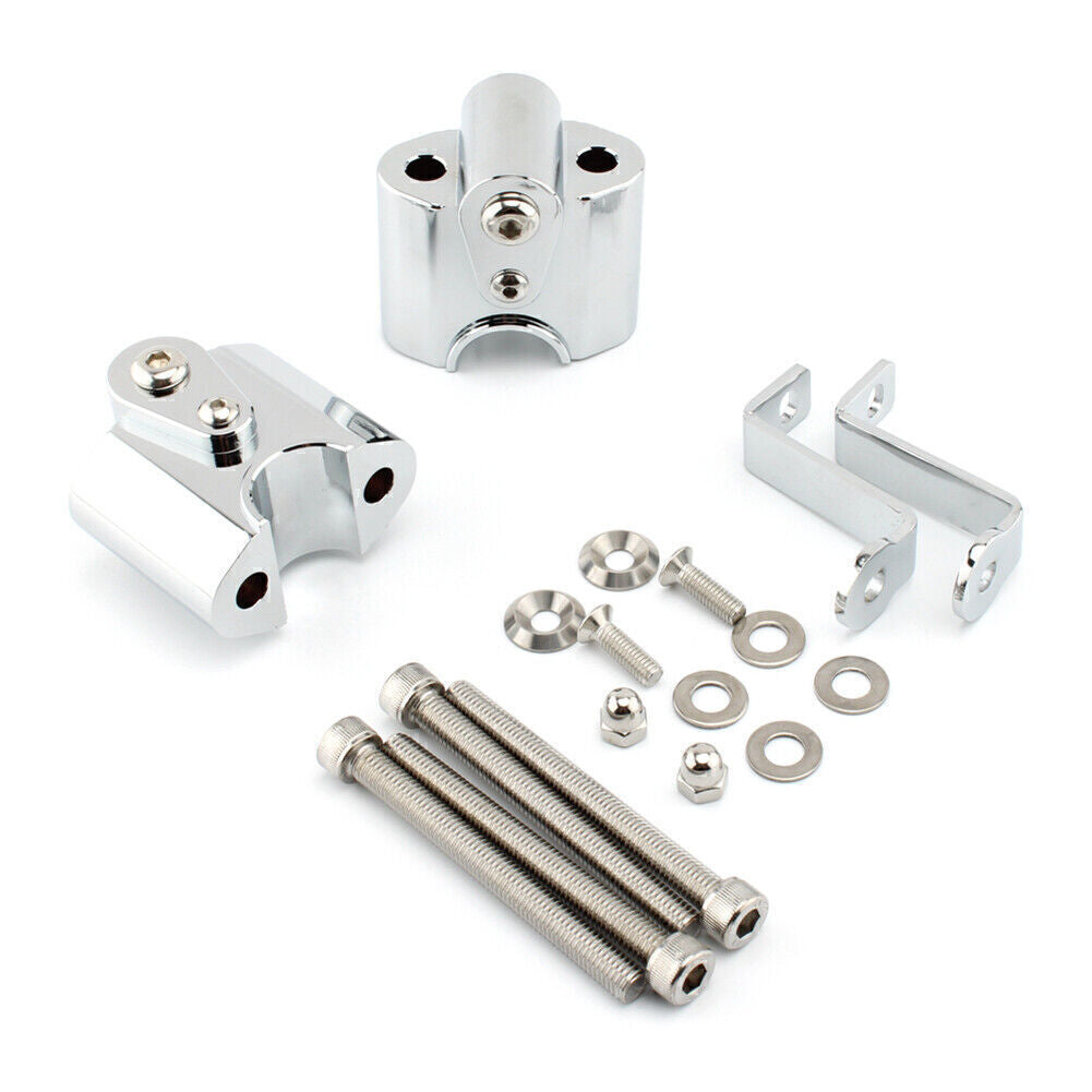 Chrome Handlebar Riser Mount Lifting Bar Lift Risers Mounts Spacer for BMW R 18 Q